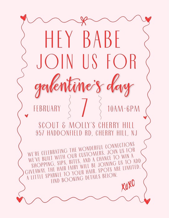 galentine's day event at cherry hill fashion boutique