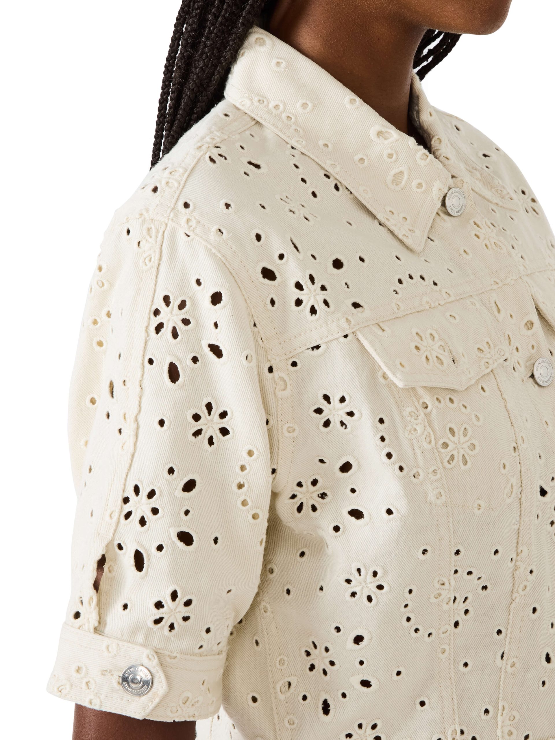 cream button down top