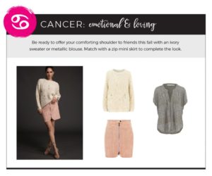Fall 2018 Fashion on Your Horoscope - Cancer
