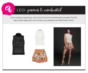 Fall 2018 Fashion on Your Horoscope - Leo