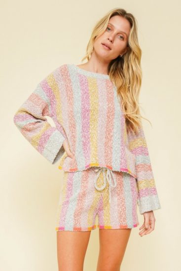 Hem & Thread Nubby Stripe Sweater