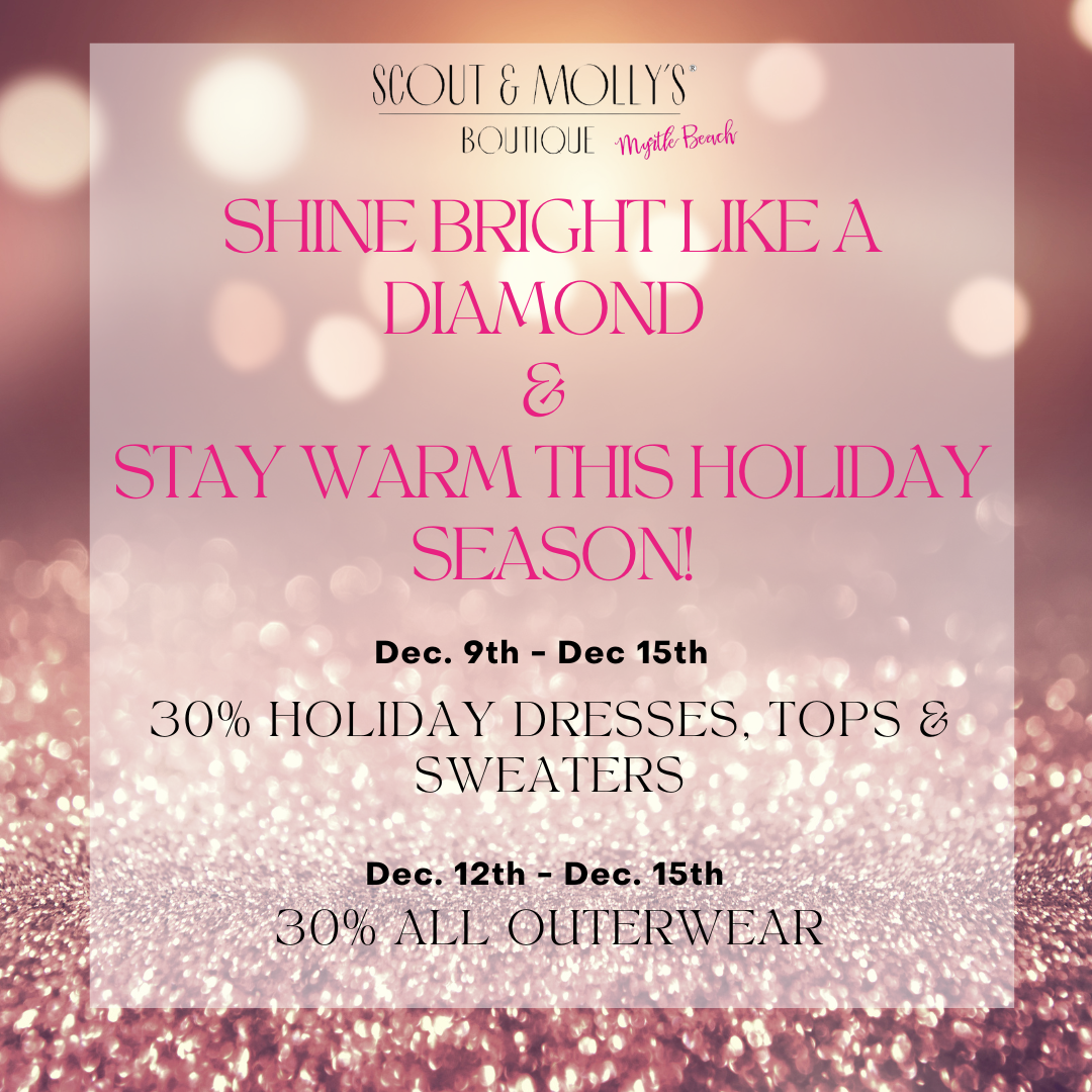 Dec 9th thru 15th holiday and outerwear sale