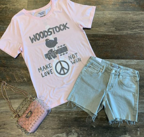 Boutique Denim Shorts and Tshirt