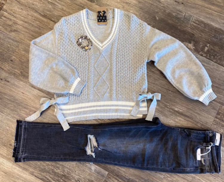 Side-Tie Sweater