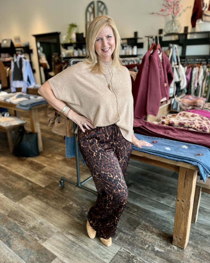 oversized sweater and wide leg pants