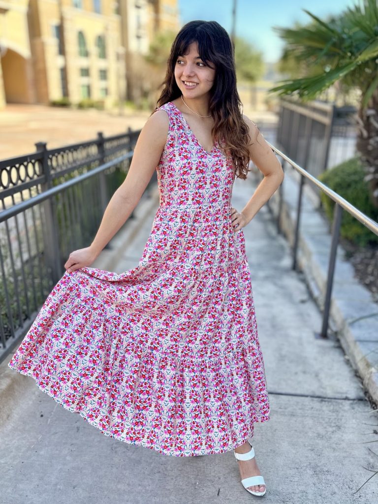 Compania Fantastica long pink dress