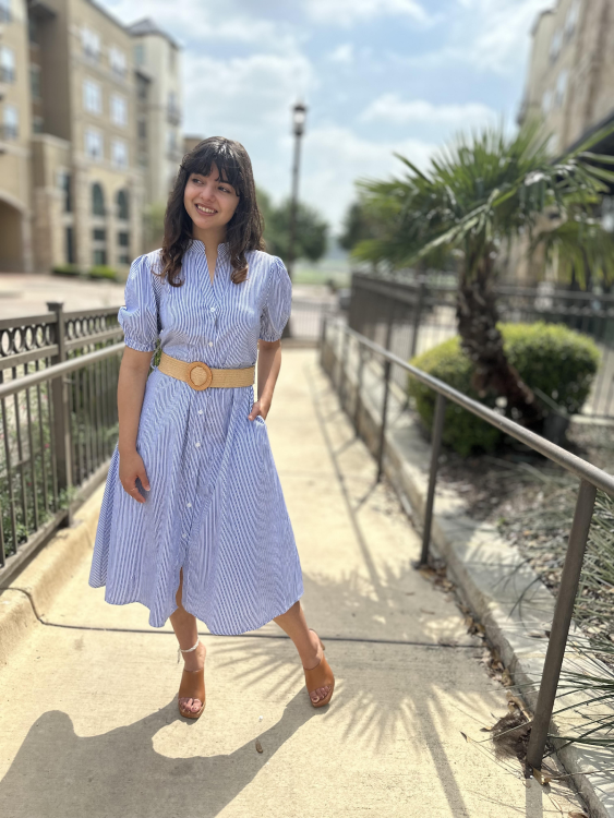 astrid blue dress