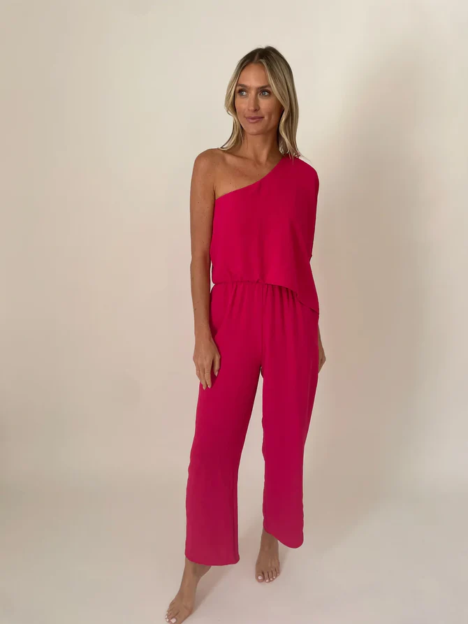 pink jumpsuit