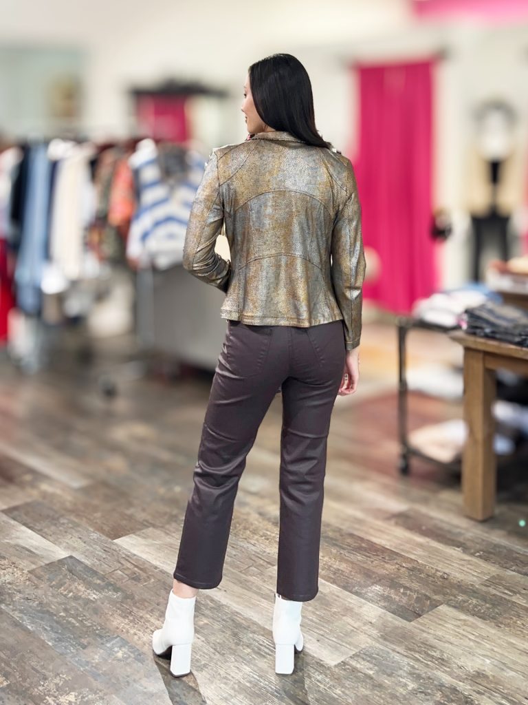 Rich copper tones and a golden shimmer — fall layering done right in charlotte, nc