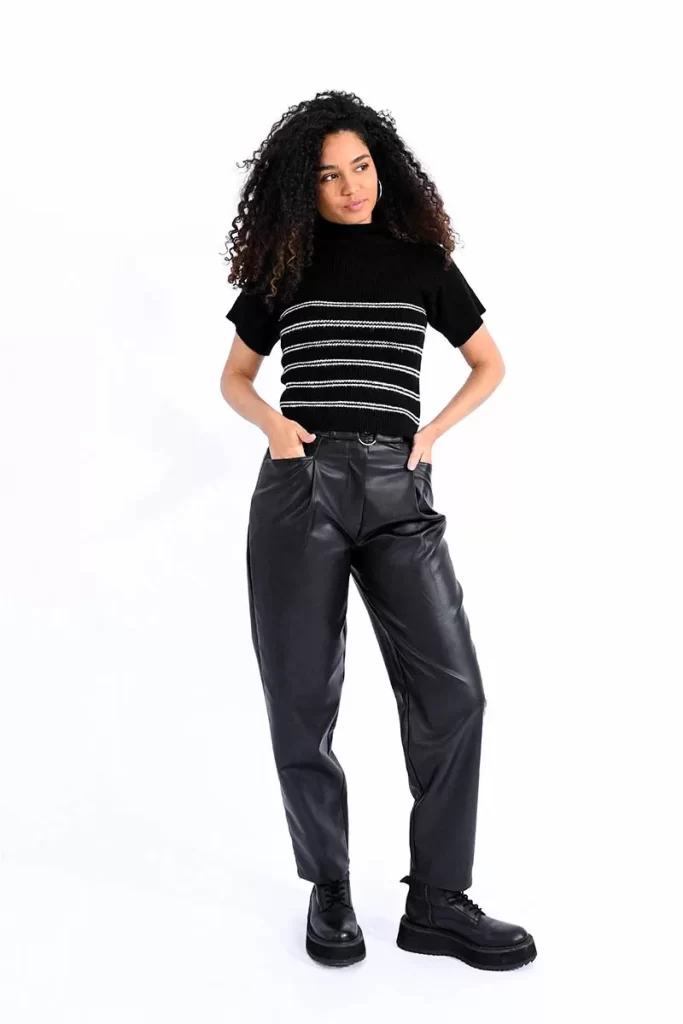 black striped sweater at charlotte boutique