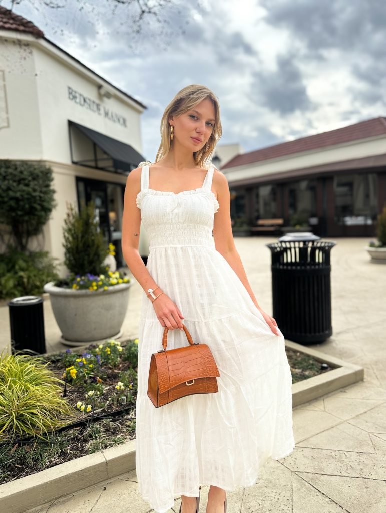 sleeveless white spring dress from charlotte boutique