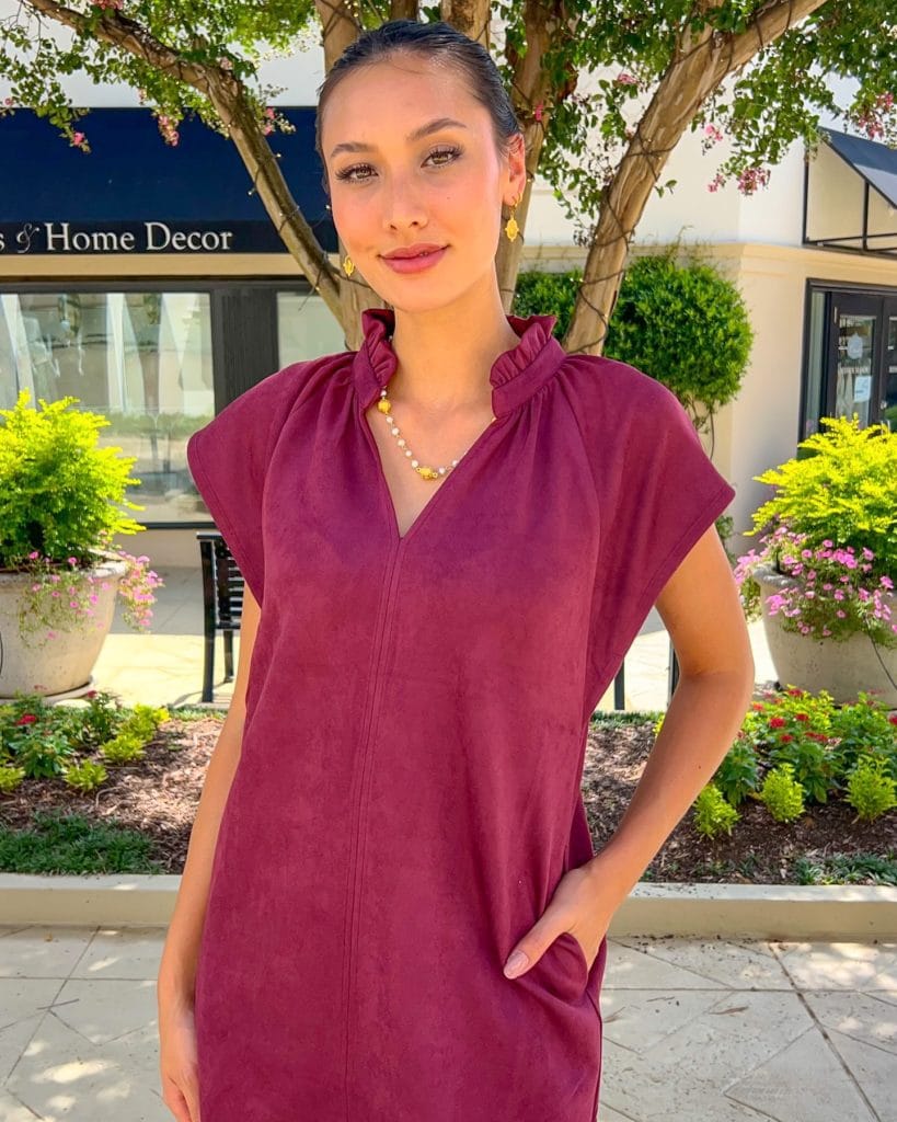 fushia fall dress